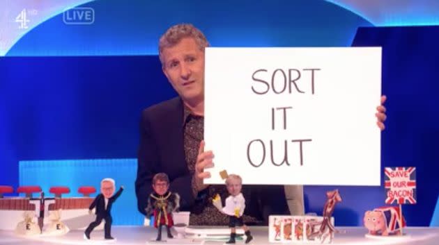 Adam Hills on The Last Leg (Photo: Channel 4)