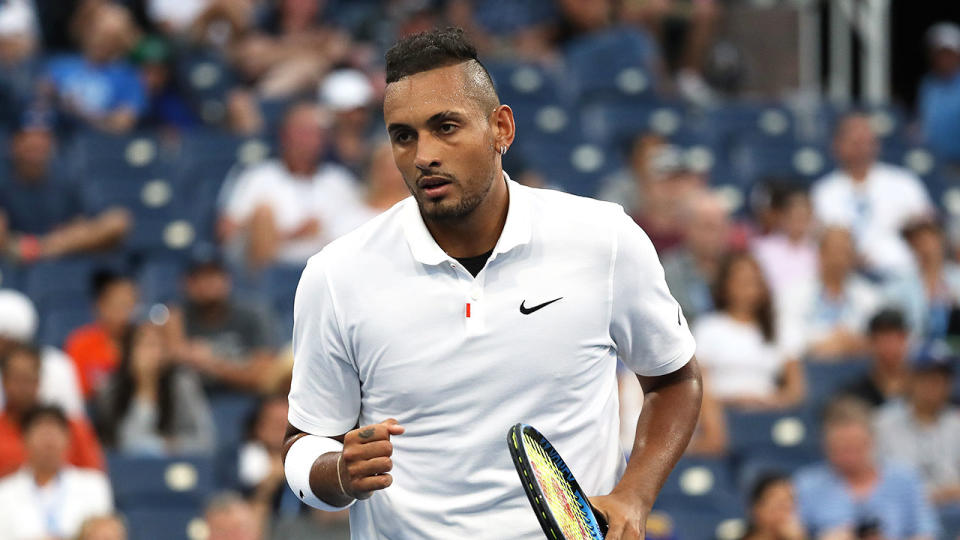 Nick Kyrgios was too good for Antoine Hoang in the second round.
