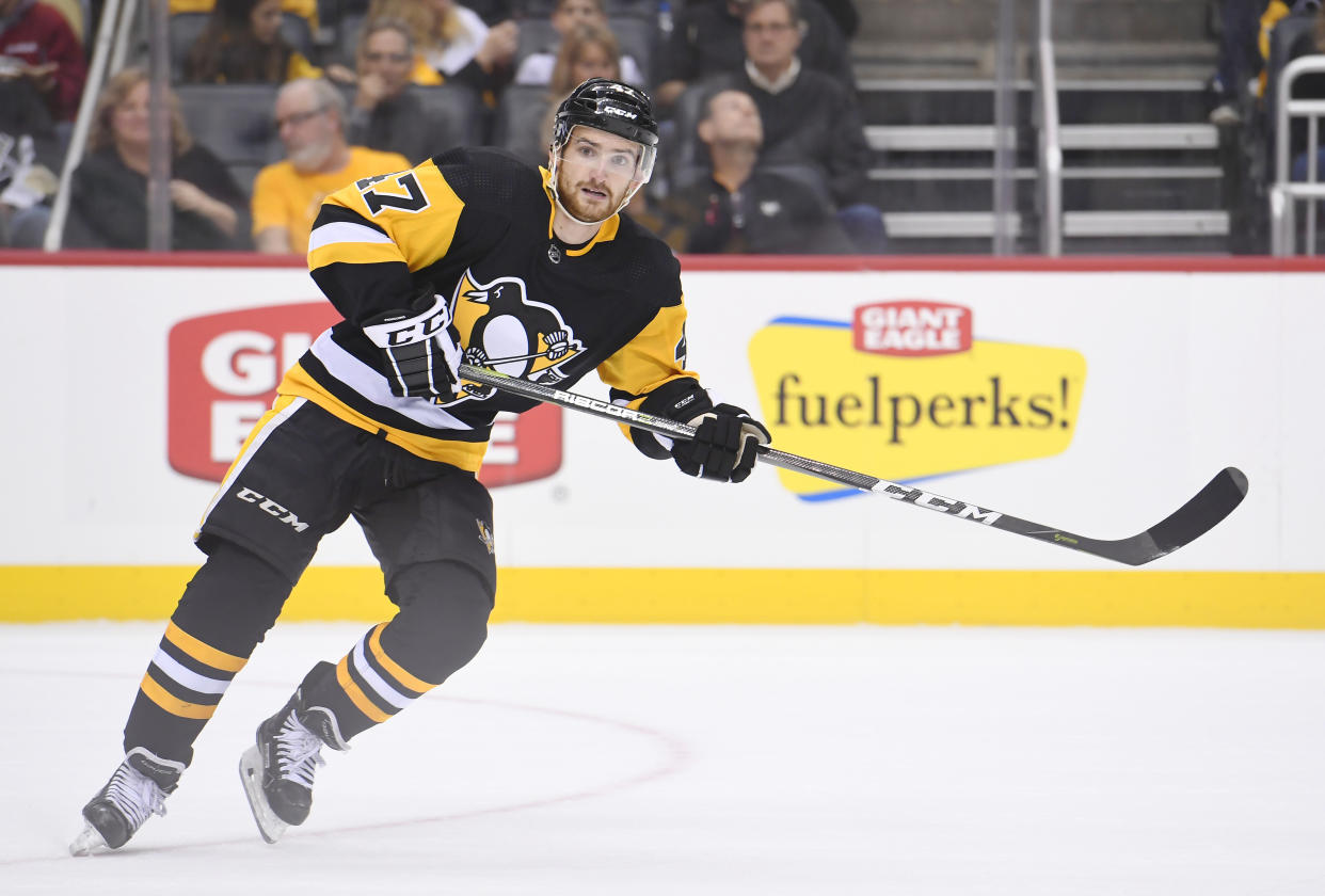Johnson with the Penguins during a 2018 preseason game. (Jeanine Leech/Icon Sportswire via Getty Images)