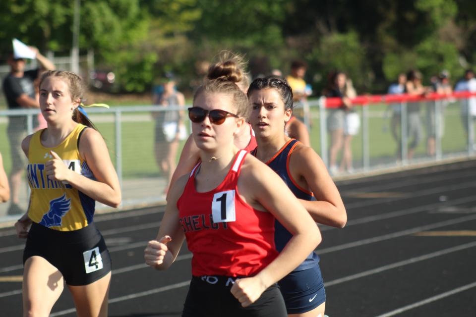 Shelby's Channon Cundiff was the girls 800 meters champion.