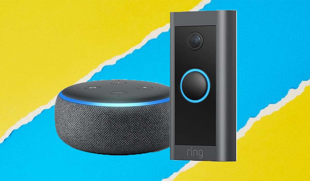 Ding, dong, the expensive video doorbell's dead. On sale for just $42 right now, this Ring requires existing doorbell wiring -- but comes with a free Echo Dot for your trouble. (Photo: Amazon)