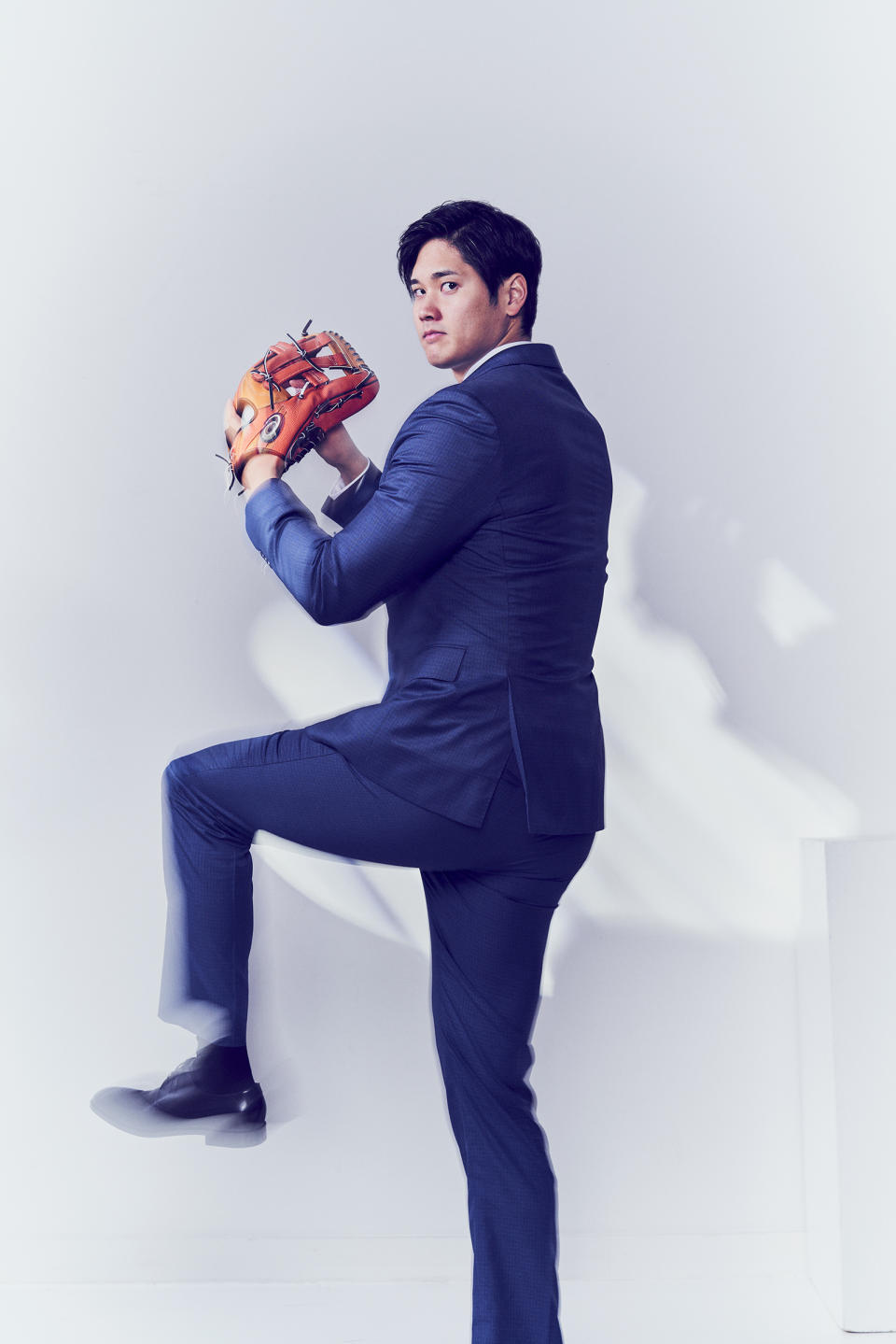 <strong>Shohei Ohtani, the unanimous 2021 AL MVP, photographed on Jan. 23.</strong> "<a href="https://time.com/6165003/shohei-ohtani-baseball/" rel="nofollow noopener" target="_blank" data-ylk="slk:Shohei Ohtani Is What Baseball Needs,;elm:context_link;itc:0;sec:content-canvas" class="link ">Shohei Ohtani Is What Baseball Needs,</a>" April 25 issue.<span class="copyright">Ian Allen for TIME</span>