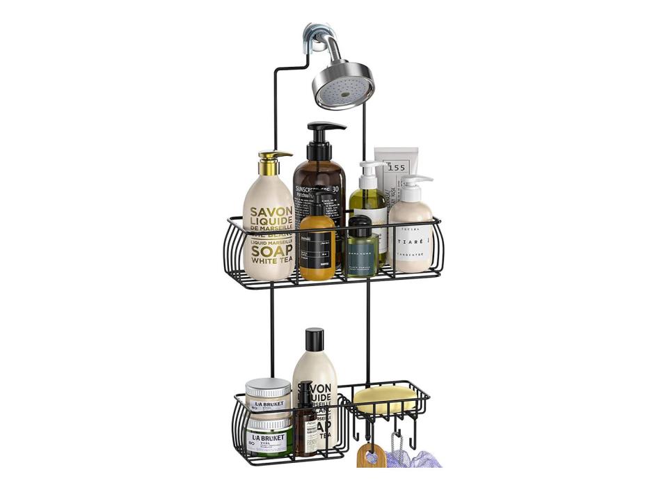 Add extra room to your shower with this multi-level caddy. (Source: Amazon)
