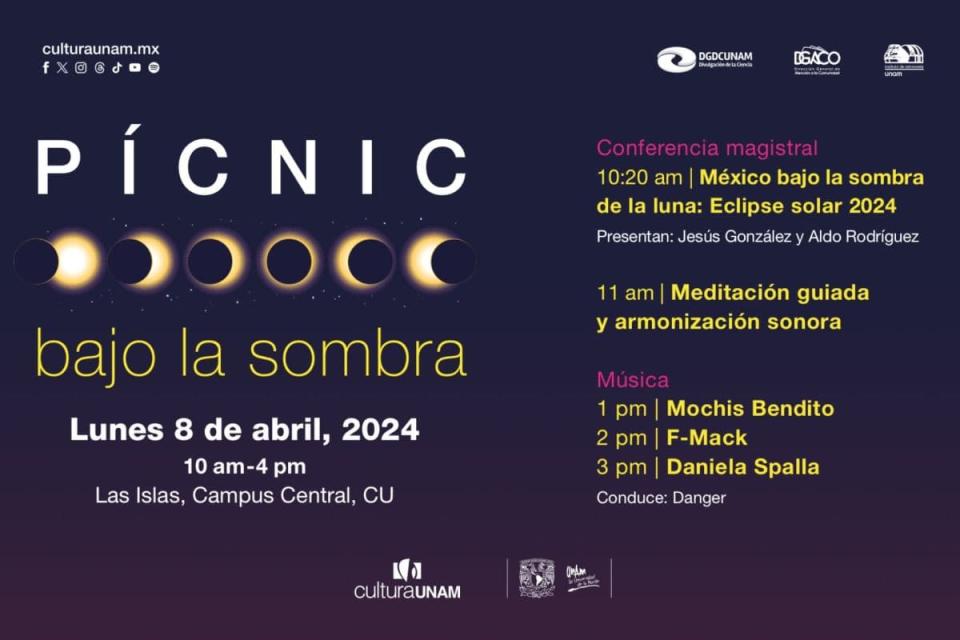 picnic unam eclipse solar total 2024 islas cu