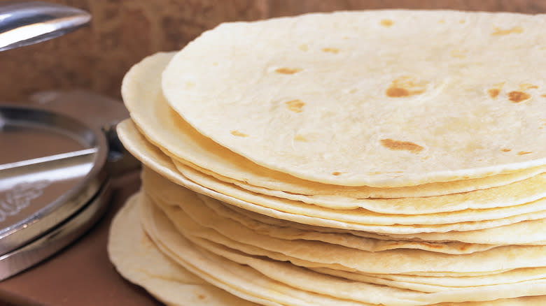 stack of tortillas