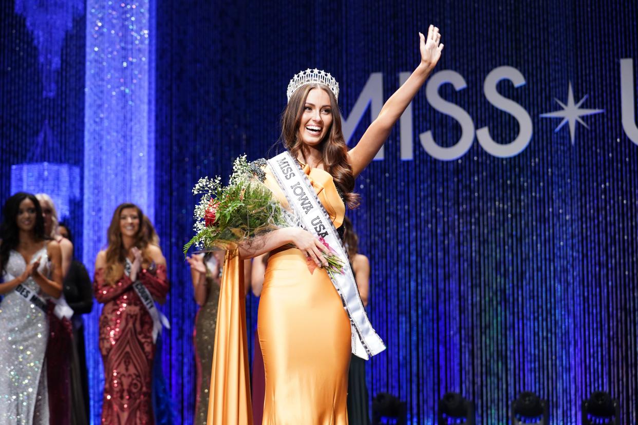 Grace Lynn Keller was crowned Miss Iowa USA 2023 at a pageant Saturday in West Des Moines.