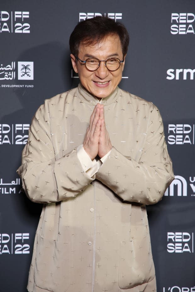 Jackie Chan, who voices Master Splinter in "TMNT: Mutant Mayhem"<p><a href="https://www.gettyimages.com/detail/1447905798" rel="nofollow noopener" target="_blank" data-ylk="slk:Daniele Venturelli/Getty Images;elm:context_link;itc:0;sec:content-canvas" class="link ">Daniele Venturelli/Getty Images</a></p>