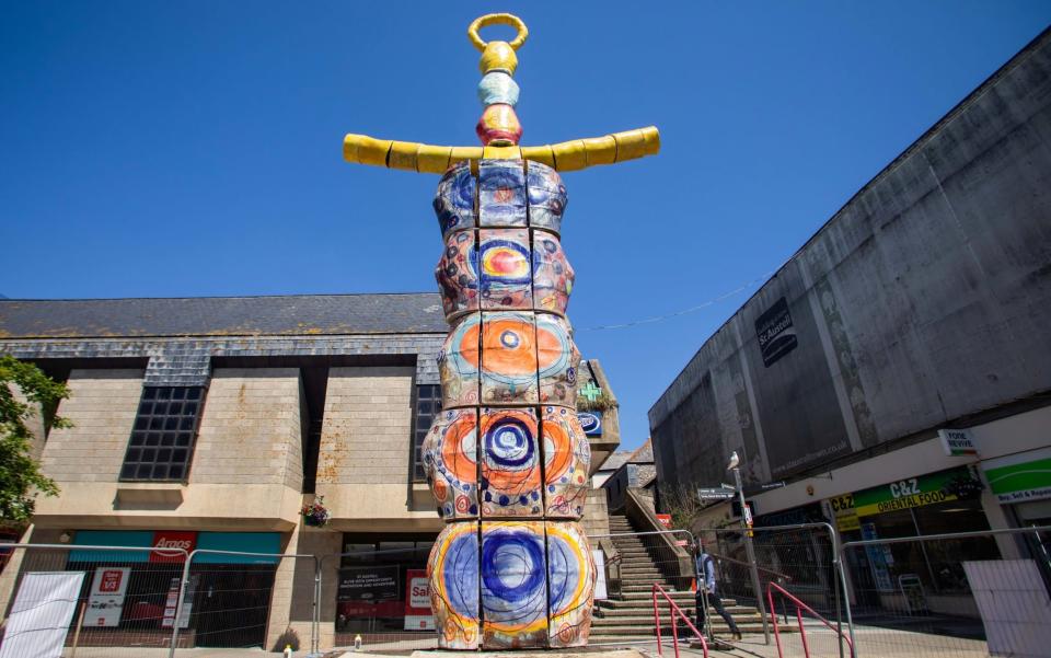 The Earth Goddess structure is understood to have cost £80,000 to commission and is 38ft tall - James Dadzitis / SWNS 