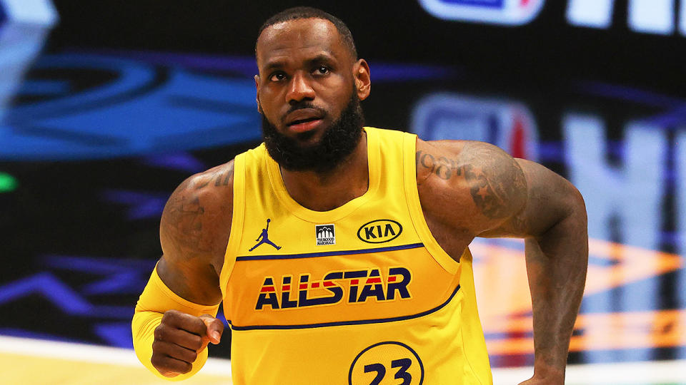 LeBron James (pictured) running during the NBA All-Star game.