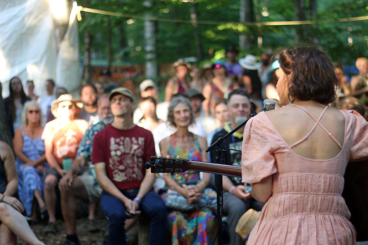 May Erlewine sang and warmed hearts at the Song Tree stage during the 40th Annual Blissfest Music Festival.