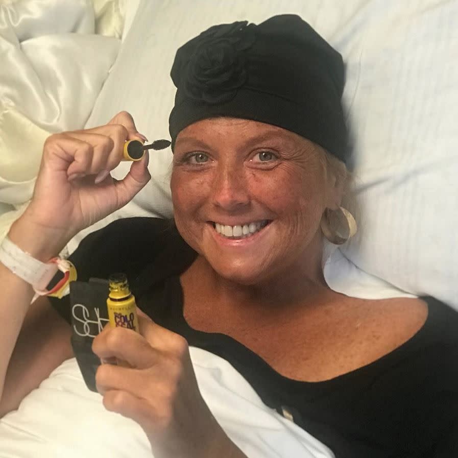 Abby Lee Miller isn’t letting her cancer treatments keep her down, clearly taking the good with the bad as often as she can. Miller was all smiles in a photo taken from her hospital bed on July 20, 2018, where she noted she “just finished [her] 5th round of Chemo!!!” “I think I deserve a little treat today,” she continued “so I’m putting on my make-up just in case! #abbyleemiller #aldcla #abbylee #dancemoms #aldc". Miller is currently battling Non-Hodgkin's lymphoma.