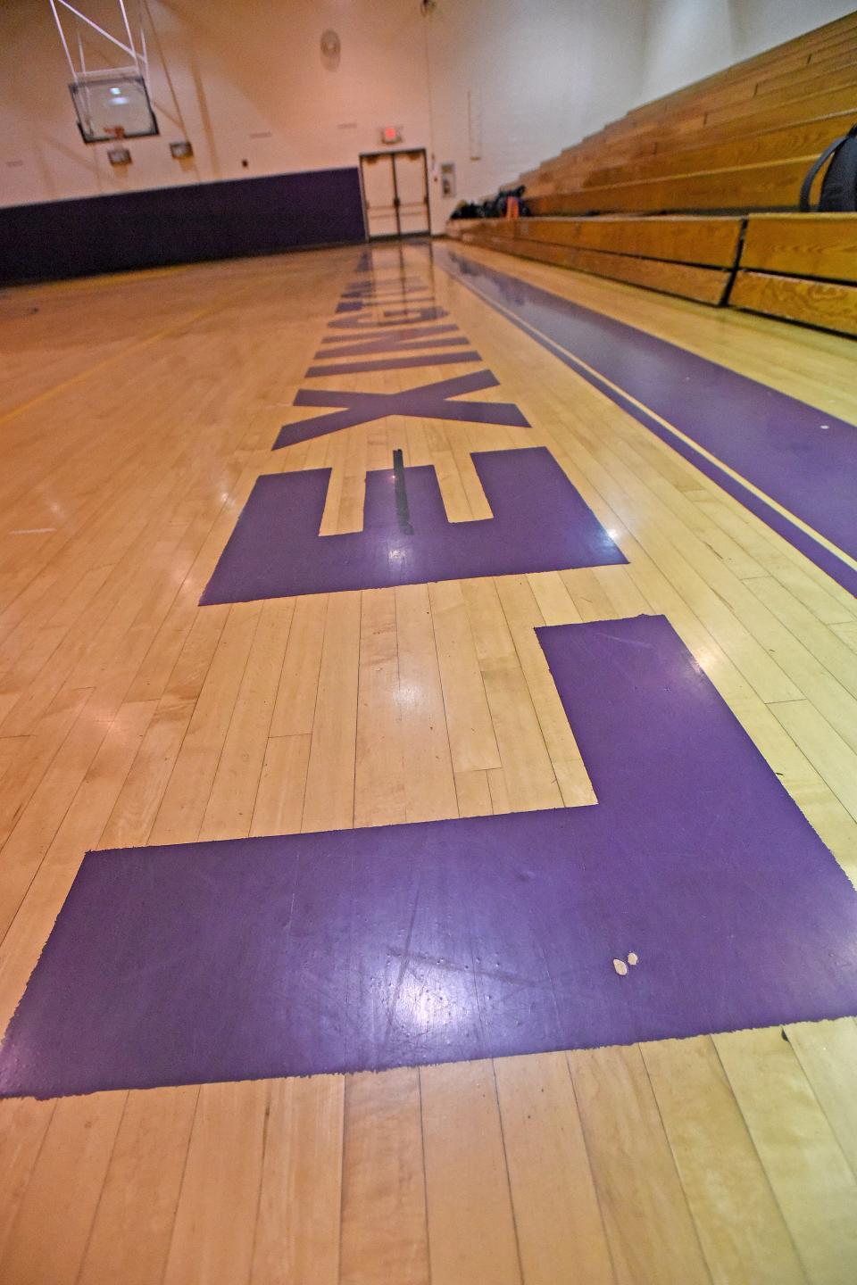 Parts of the Lexington Junior High School basketball court may be auctioned.