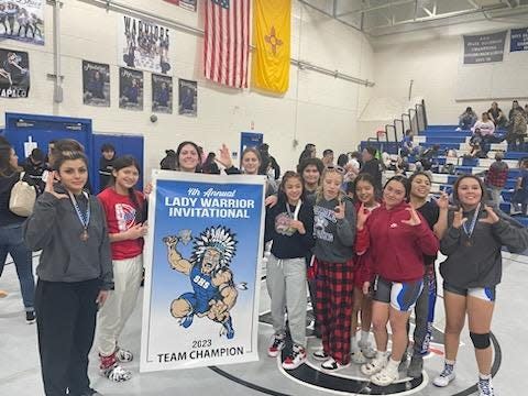 The Las Cruces girls wrestling team won the Lady Warrior Invitational over the weekend in Socorro.