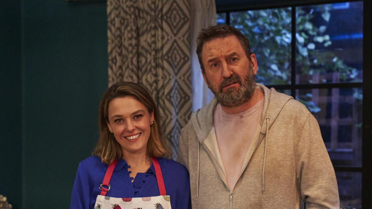 Lee Mack and Sally Bretton in a scene from Not Going Out