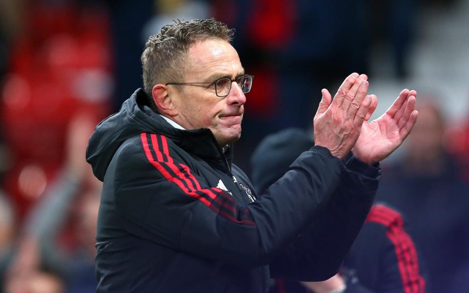 Ralf Rangnick, Manager of Manchester United acknowledges the fans after the Premier League match between Manchester United and Crystal Palace - Alex Livesey/Getty Images