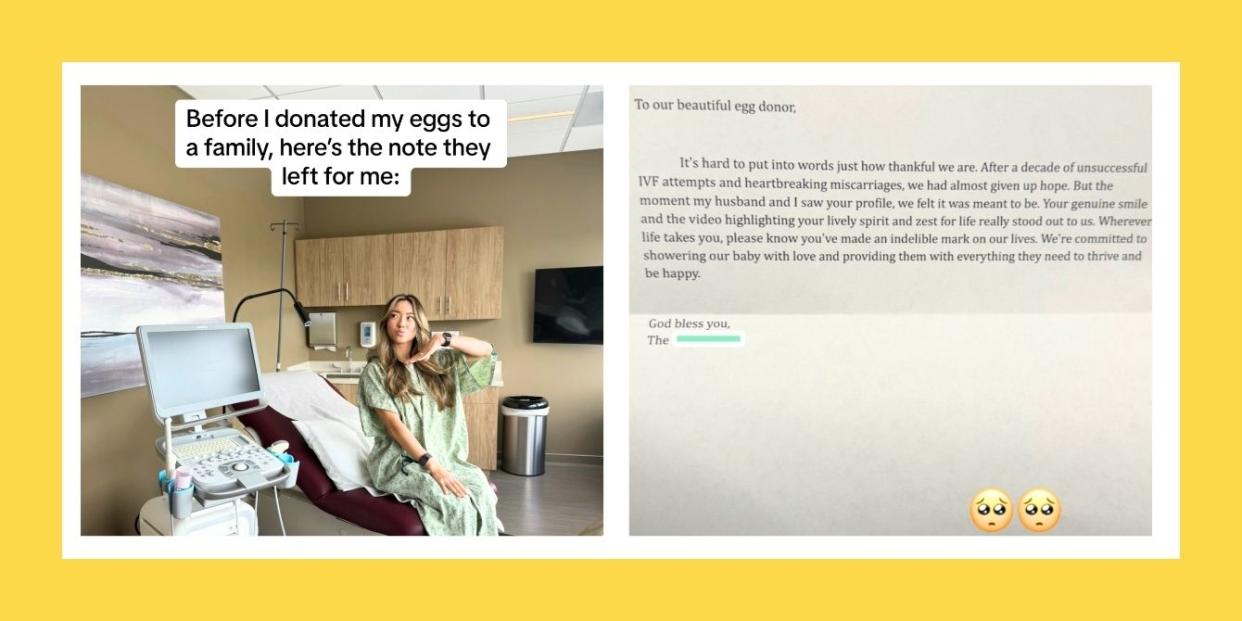 Woman donates eggs and gets sweet letter