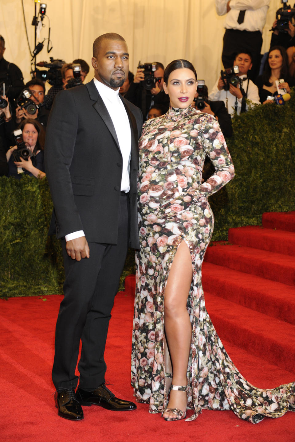 NEW YORK, NY - MAY 06: Kanye West and Kim Kardashian attends the Costume Institute Gala for the "PUNK: Chaos to Couture" exhibition at the Metropolitan Museum of Art on May 6, 2013 in New York City. (Photo by Rabbani and Solimene Photography/WireImage)