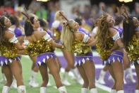 <p>Minnesota Vikings cheerleaders perform during an NFL game against the Indianapolis Colts at U.S. Bank Stadium on December 18, 2016 in Minneapolis, Minnesota. (Photo by Tom Dahlin/Getty Images) </p>
