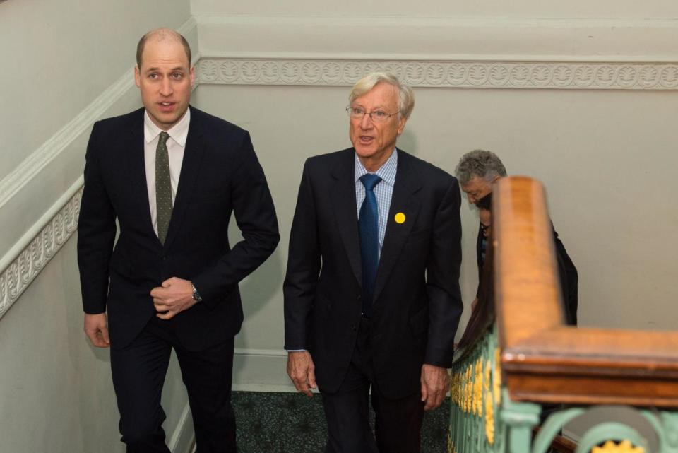 The Duke of Cambridge with Chairman of the Royal Institution Sir Richard Sykes (PA)