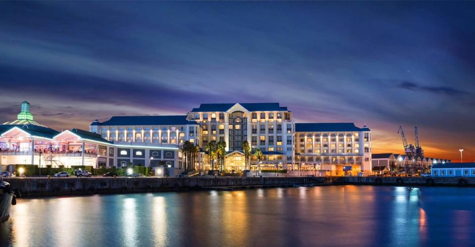 Table Bay Hotel by night - Credit: Table Bay Hotel/Twitter