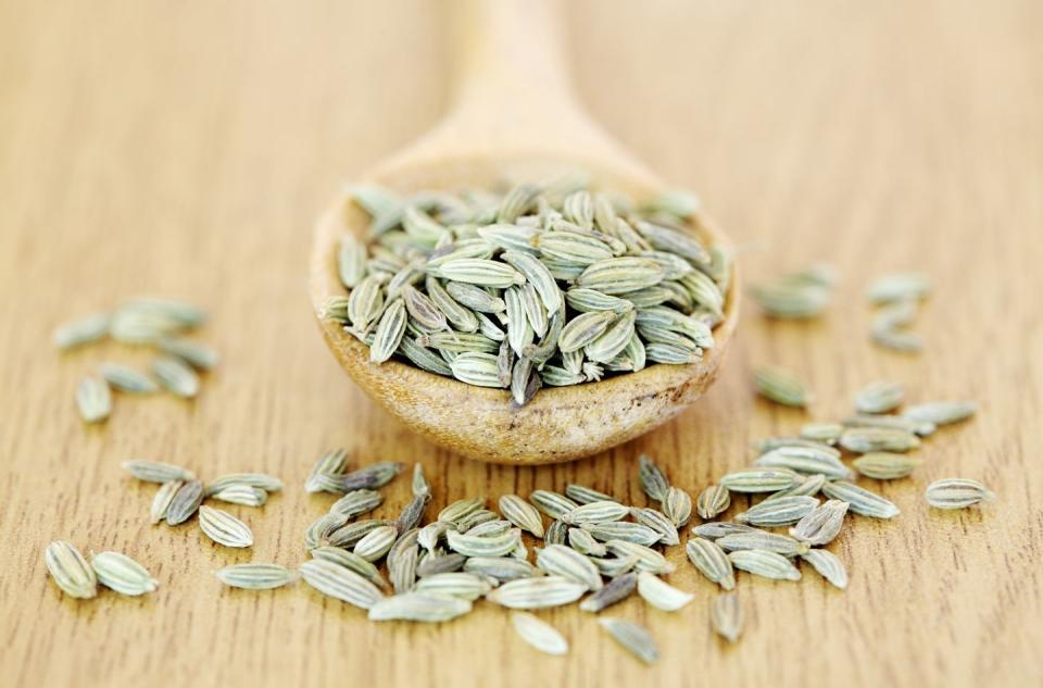 <p>“Fennel is a carminative, a substance that can disperse <strong>gas</strong> from the intestinal tract. You can find fennel seeds in the spice section of most supermarkets, and they’re sold in Indian grocery stores as a <a href="https://www.prevention.com/health/a20472936/best-remedies-for-gas-and-bloating/" rel="nofollow noopener" target="_blank" data-ylk="slk:digestive aid;elm:context_link;itc:0;sec:content-canvas" class="link ">digestive aid</a>. Try chewing and swallowing half a teaspoonful of the seeds at the end of meals.” </p><p><em>—Andrew Weil, M.D., Prevention advisory board member and founder and director of the Andrew Weil Center for Integrative Medicine</em></p>