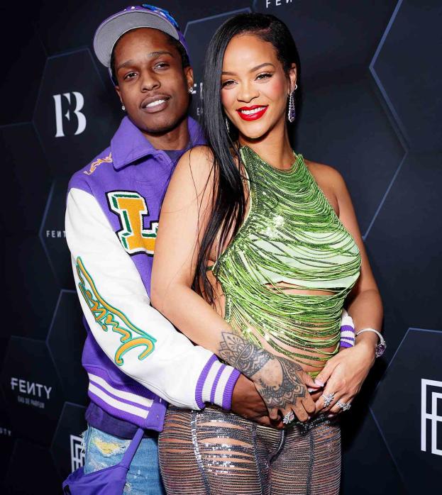 A$AP Rocky and Rihanna celebrate Fenty Beauty &amp; Fenty Skin at Goya Studios on February 11, 2022 in Los Angeles, California.