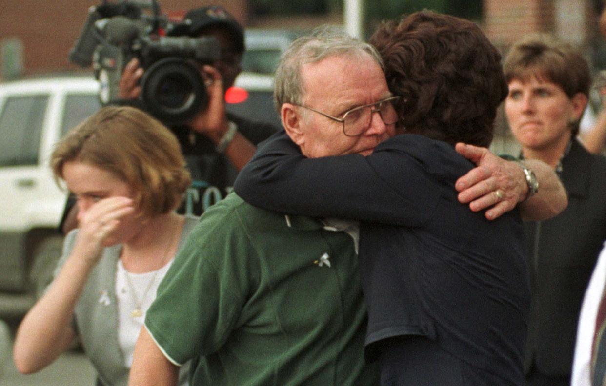 Family members of victims of the Jonesboro school shooting 