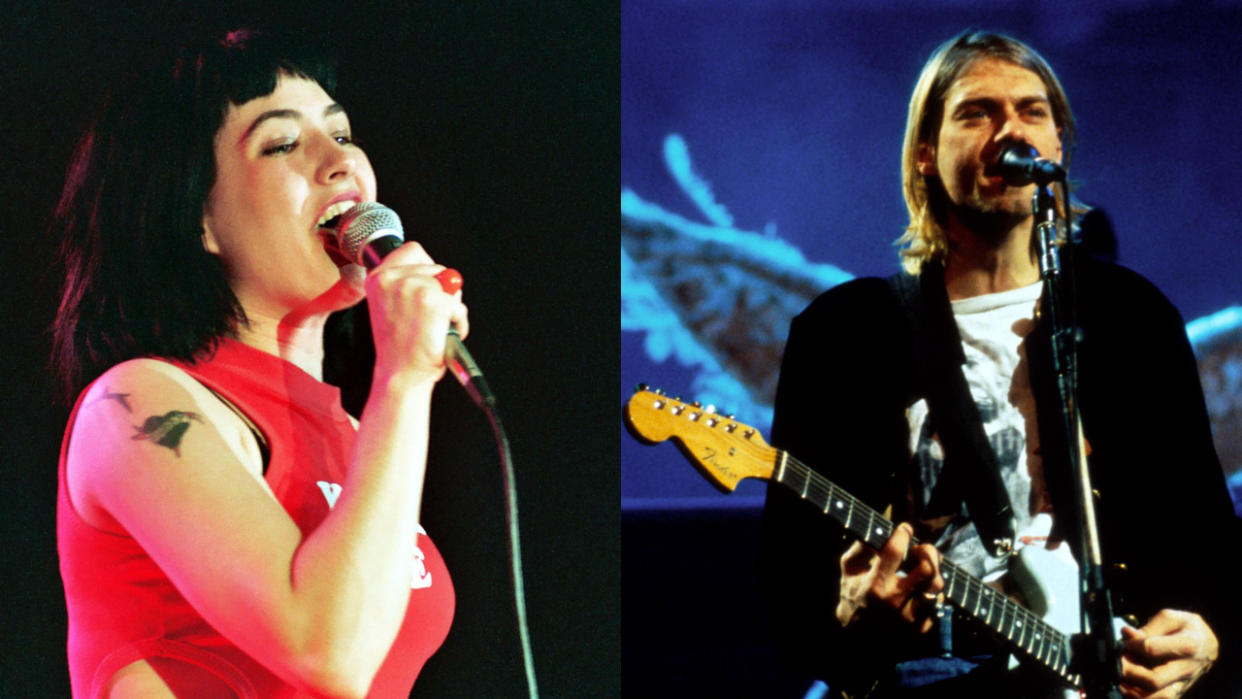  Kathleen Hanna, Kurt Cobain. 