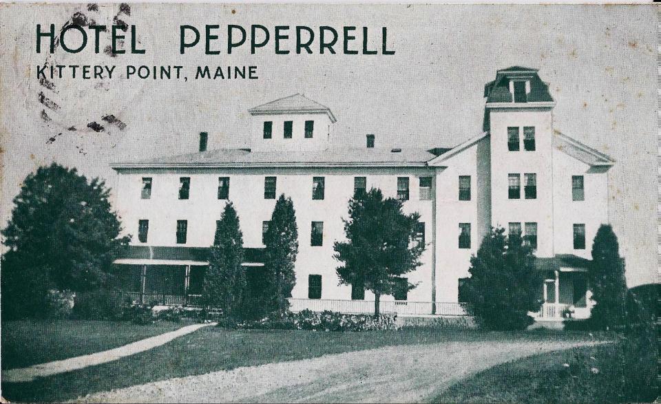 A postcard of Hotel Pepperrell, which was named after Sir William Pepperrell. Part of the hotel still stands today.