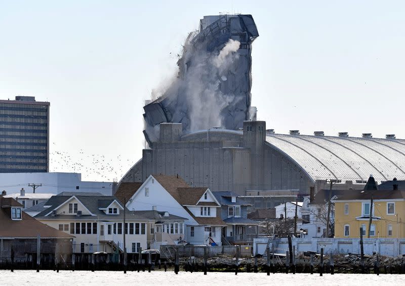 Demolition of Trump Plaza Casino in Atlantic City