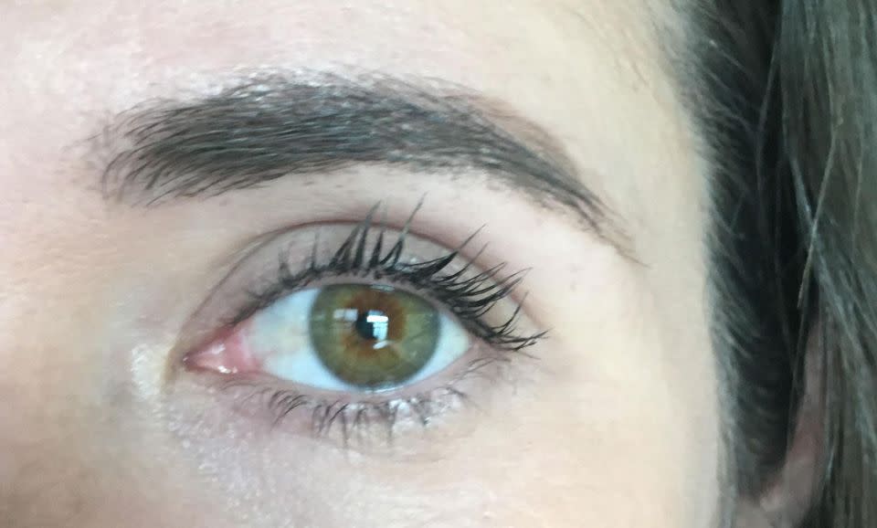 My eyebrow with Napolean Wand-er brow mascara. Photo: Supplied