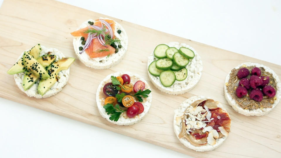 Brown-Rice Cakes with Toppings