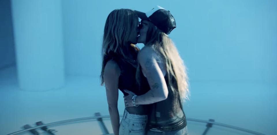 Chrishell Stause and G Flip get steamy in their music video. (Photo: YouTube)
