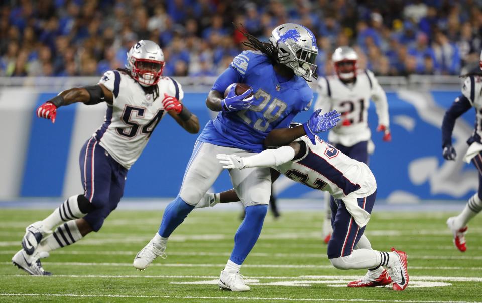 The Pats defense was able to sniff out a Lions play call. (AP Photo)