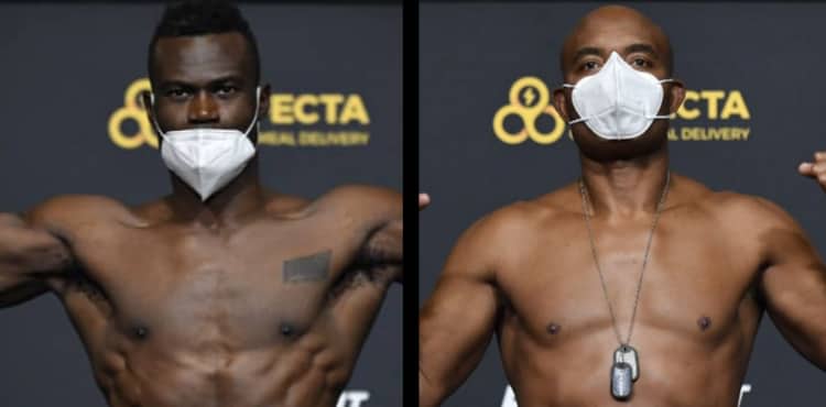 Uriah Hall and Anderson Silva UFC Vegas 12 weigh-in