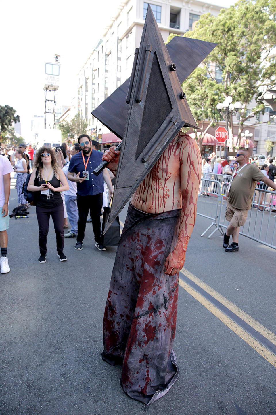 <p>Cosplayer dressed as Pyramid Head at Comic-Con International on July 20, 2018, in San Diego. (Photo: Quinn P. Smith/Getty Images) </p>