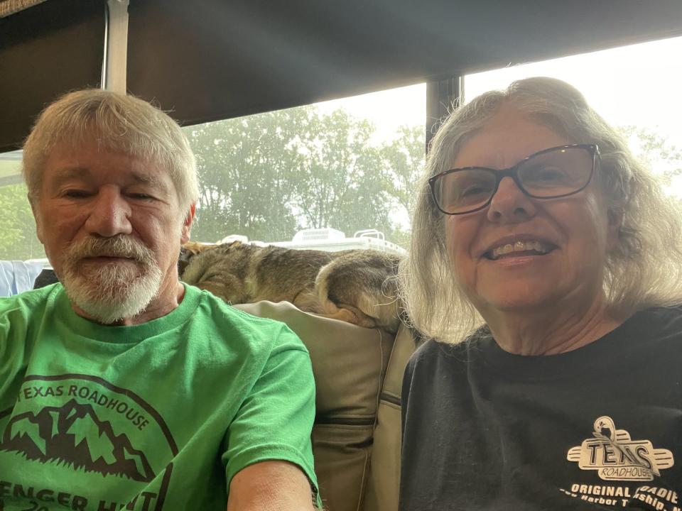 Virginia couple Judy and Mike McNamara. The pair have been trying to dine at each Texas Roadhouse location in the U.S. since 2003.