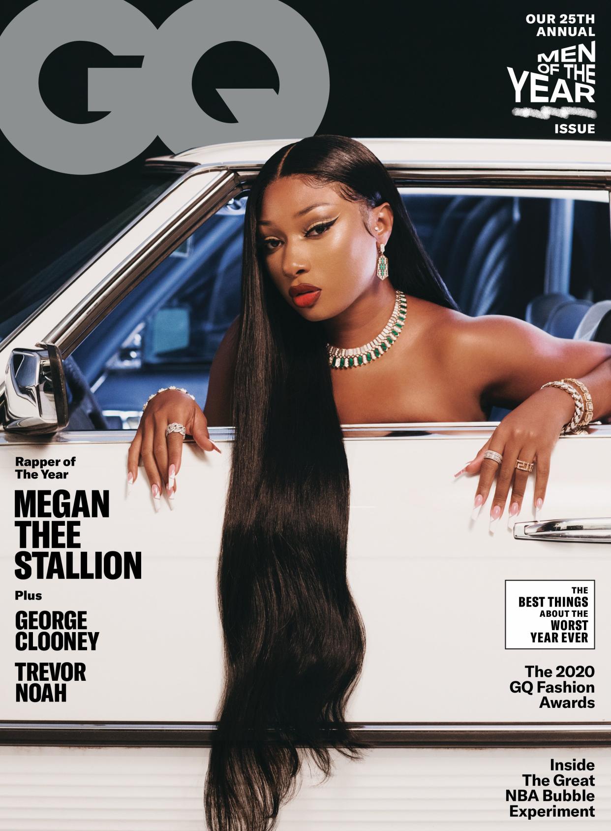 Megan Thee Stallion stuns on the cover of GQ's annual Men of the Year Dec. issue. The 25-year-old Rapper of the Year opened up about getting shot by rapper Torey Lanez and empowering Black women.