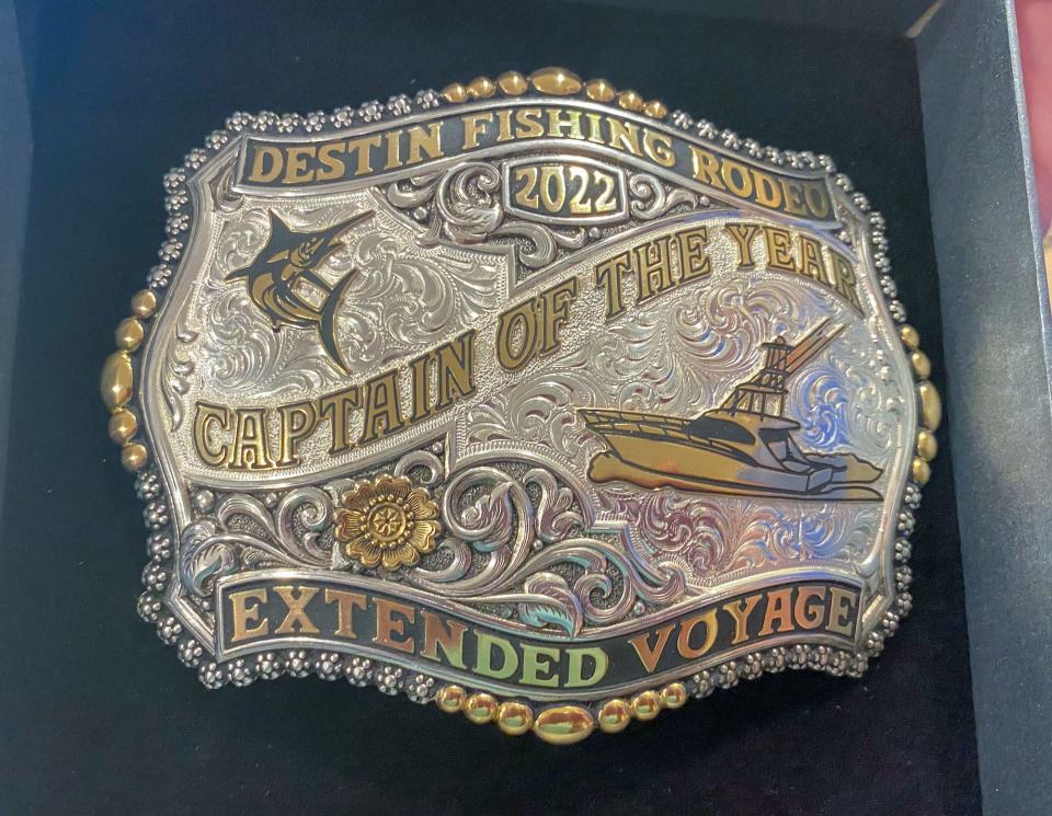 The winner of the Captain of the Year for the Extended Voyage Division will win this prized belt buckle.