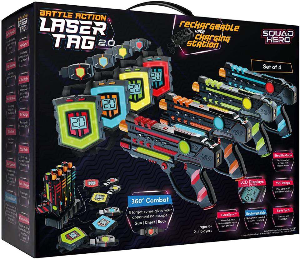 Rechargeable laser tag guns