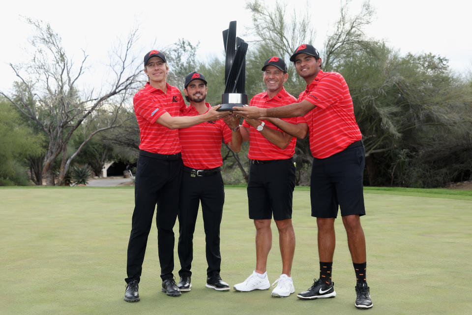 Fireballs GC team celebrate their LIV win