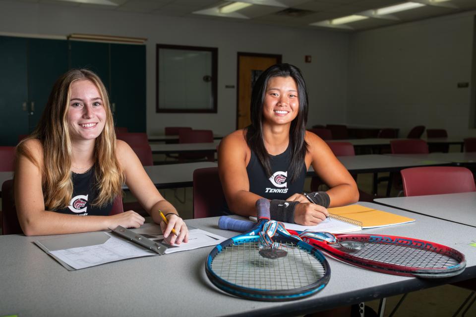 All-Big Bend girls tennis doubles of the year Tova Krutchick and Lillian Zhang, Chiles High School