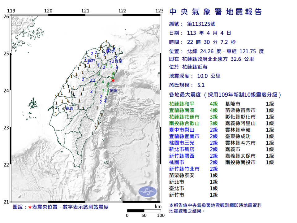 圖／取自中央氣象署