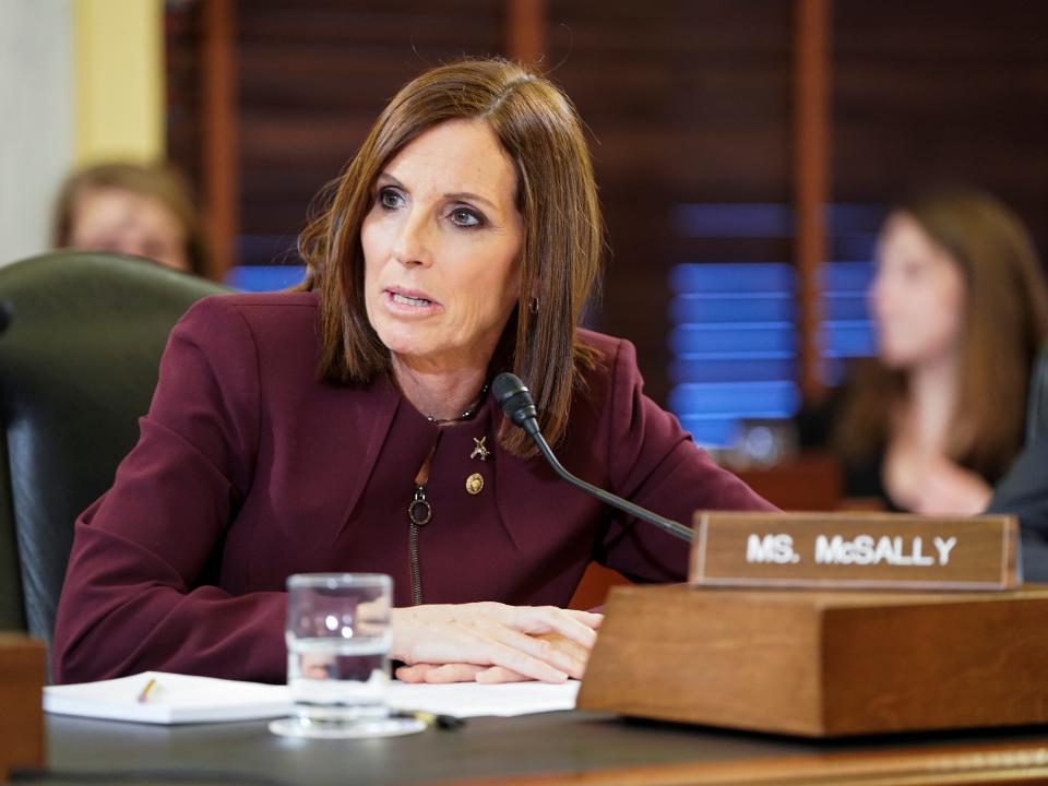 Martha McSally speaks at a congressional committee meeting