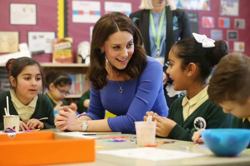 Kate showed she's cool with the kids. Source: Getty