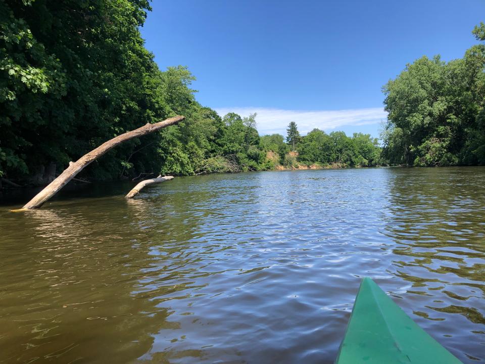 The author paddles on the St. Joseph River in South Bend in 2022. St. Patrick's County Park is bringing back rentals on the river in 2024.