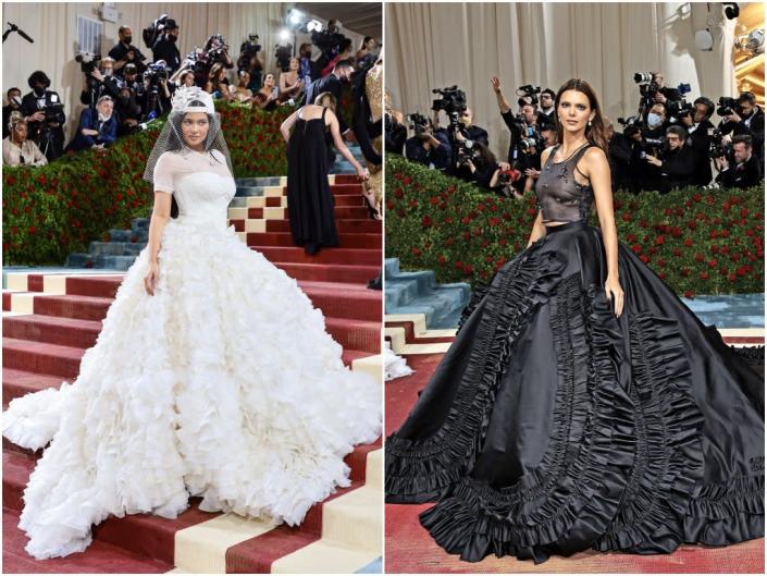 Kylie and Kendall Jenner at the 2022 Met Gala (Getty)