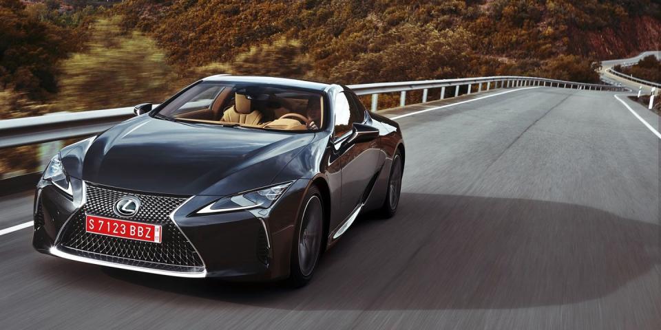 <p>Who would have thought that Lexus would be one of the last champions of naturally aspirated V8s? Not us, but we're happy the Japanese company is. The deeply gorgeous LC 500 coupe uses the same 5.0 as the RC F and GS F, but here, it makes 471 hp and is mated to a 10-speed automatic.</p>