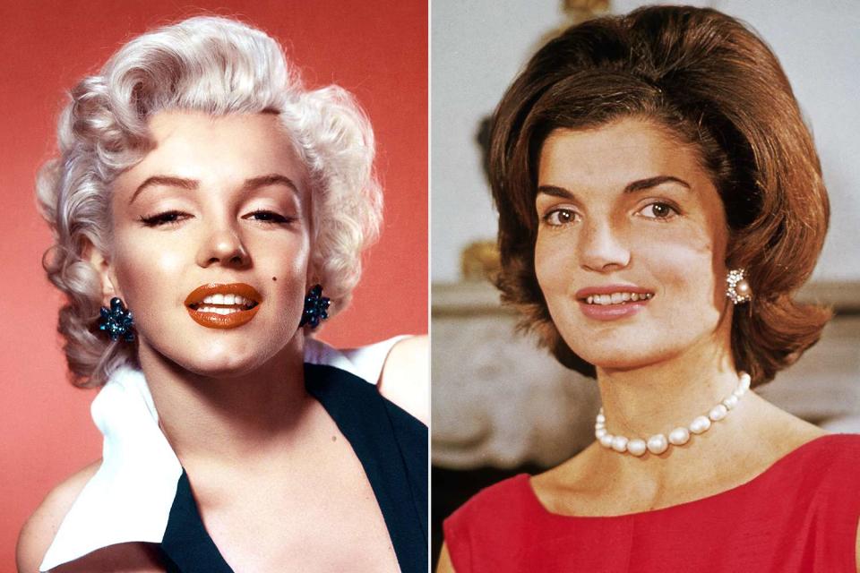 <p>Getty (2)</p> Marilyn Monroe (left); Jackie Kennedy