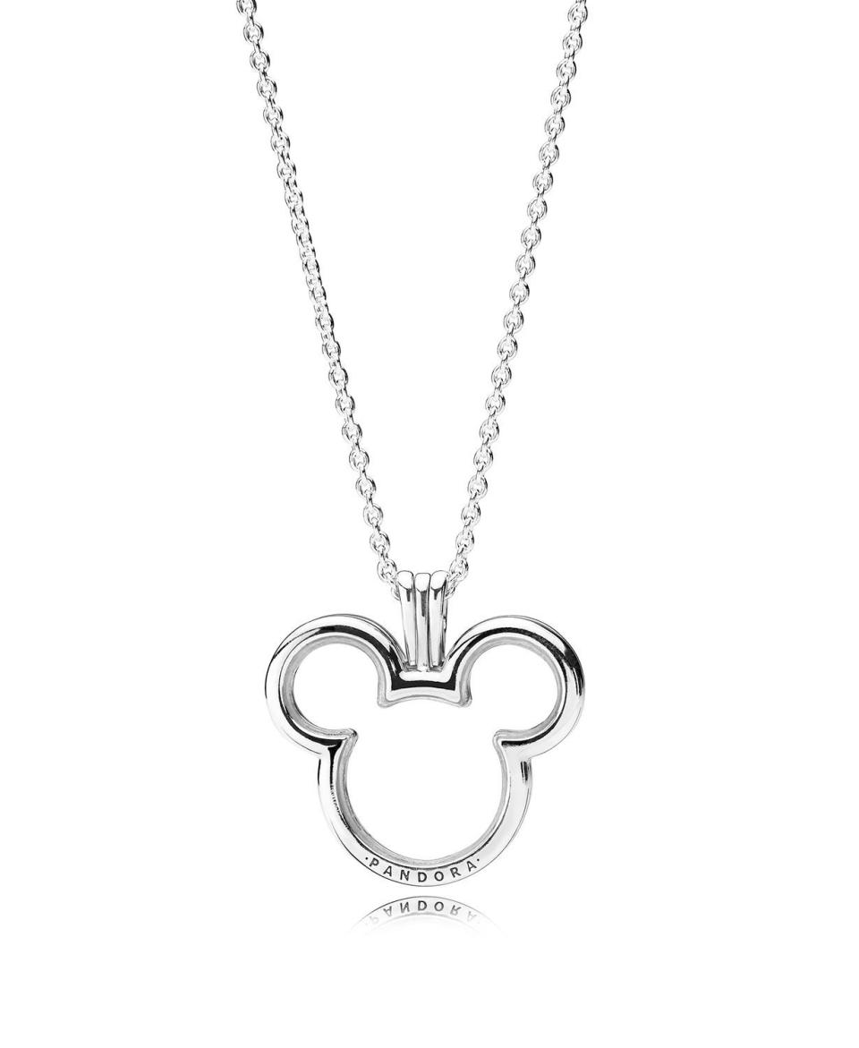 26) Sterling Silver & Cubic Zirconia Disney Mickey Necklace